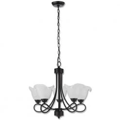 Lily Collection 5-Light Black Chandelier by BELDI