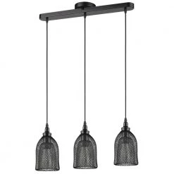 Mesh 3-Lights Black Pendant Fixture by BELDI