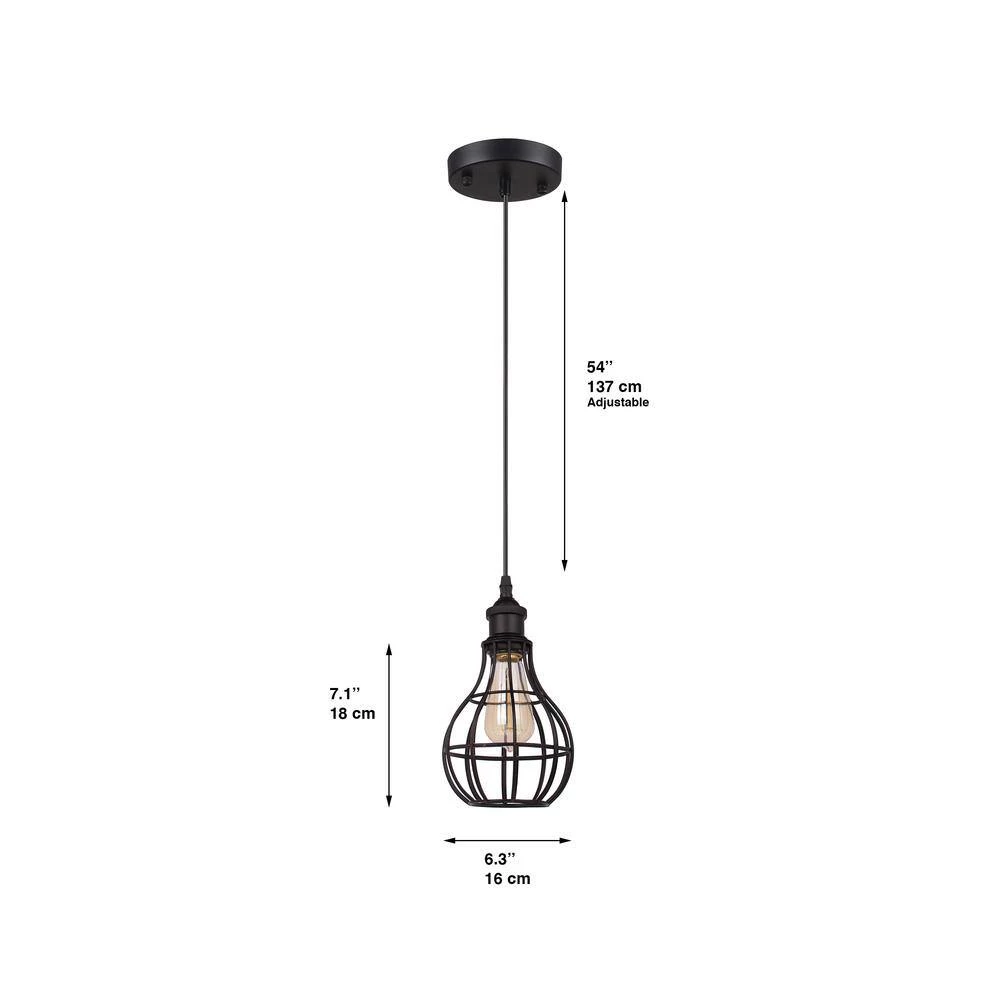 Lancy Collection 1-Light Black Pendant by BELDI - Image 3