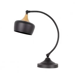 Urbania 1-Light Black and Wood Table Lamp by BELDI