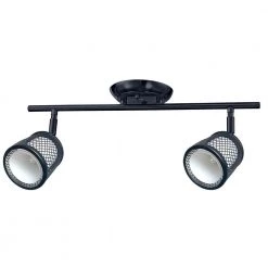 Baltimore 17.7 in. 2-Lights Black and Pewter Track Lighting Kit by BELDI