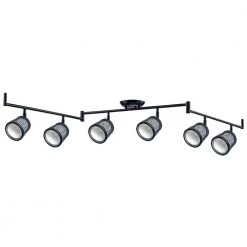 Baltimore 47.2 in. 6-Lights Black and Pewter Track Lighting Kit by BELDI