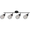Lancy 4-Lights Matte Black Track Light with Cage Shade by BELDI