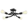 4-Light Black Semi Flush Mount Ceiling Light Fixture by Nersunda