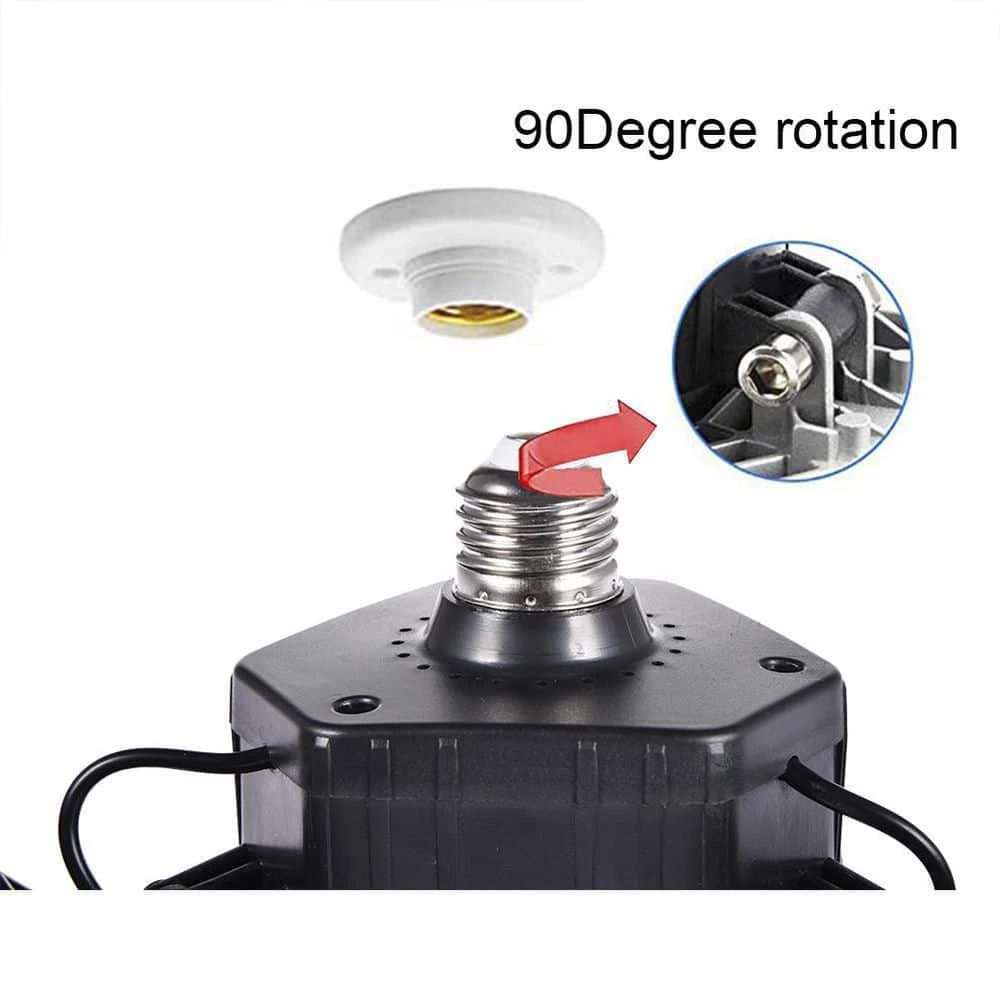 60-Watt Deformable LED Garage Light Ceiling Shop Light, Daylight by Nersunda - Image 5