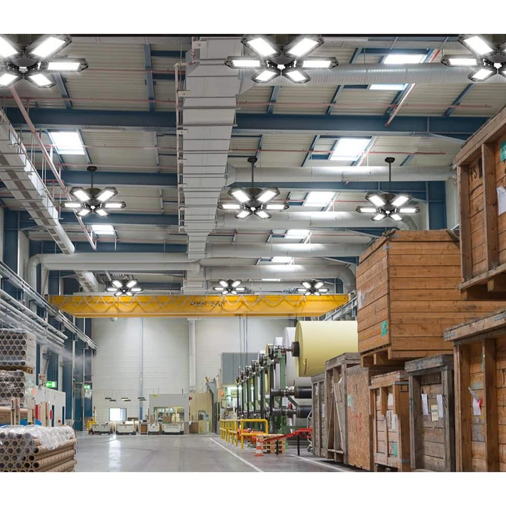 100-Watt Deformable LED Garage Ceiling Lights for Basement Bay Workshop (2-Pack) by Nersunda - Image 2