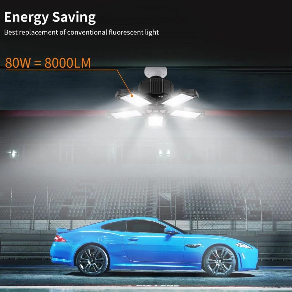 80-Watt LED Garage Ceiling Light (6-Pack) by Nersunda - Image 2