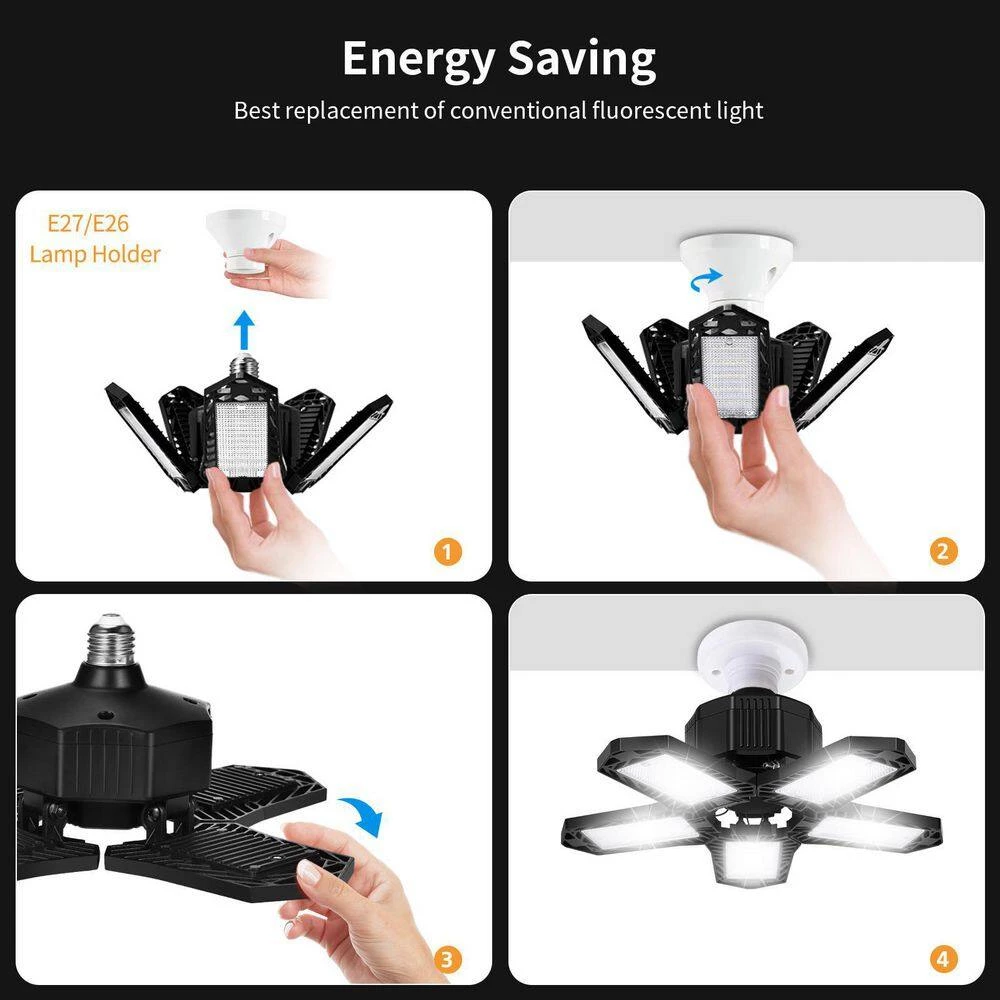 80-Watt LED Garage Ceiling Light (6-Pack) by Nersunda - Image 6