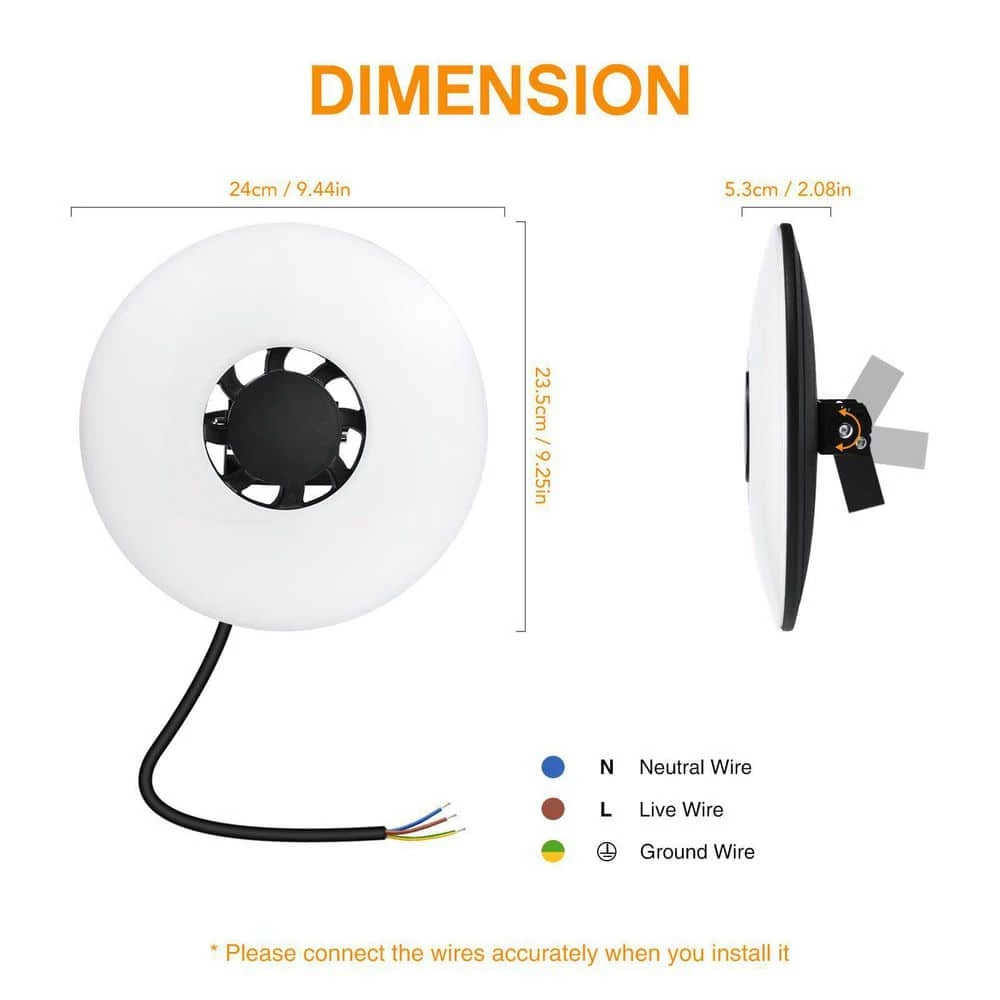 100-Watt Integrated LED Round UFO High Bay Light by Nersunda - Image 2