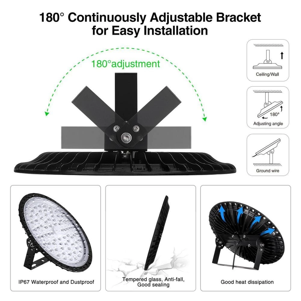 14.37 in. 300-Watt UFO LED High Bay Light by Nersunda - Image 5
