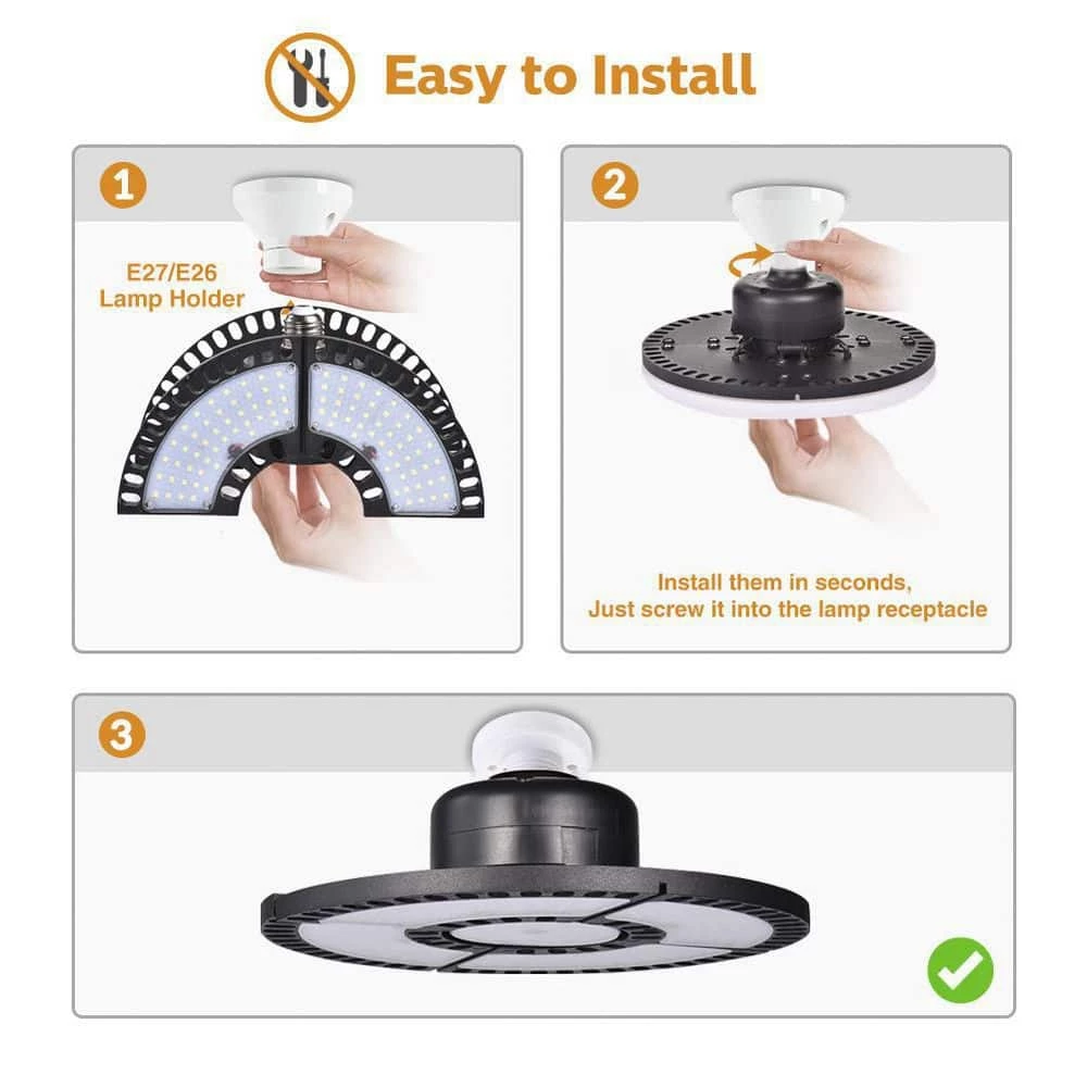 100-Watt Deformable LED Garage High Bay Light by Nersunda - Image 4