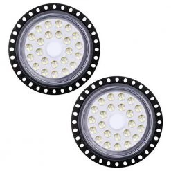 8.22 in. Round 100-Watt Equivalent UFO LED High Bay Light (2-Pack) by Nersunda