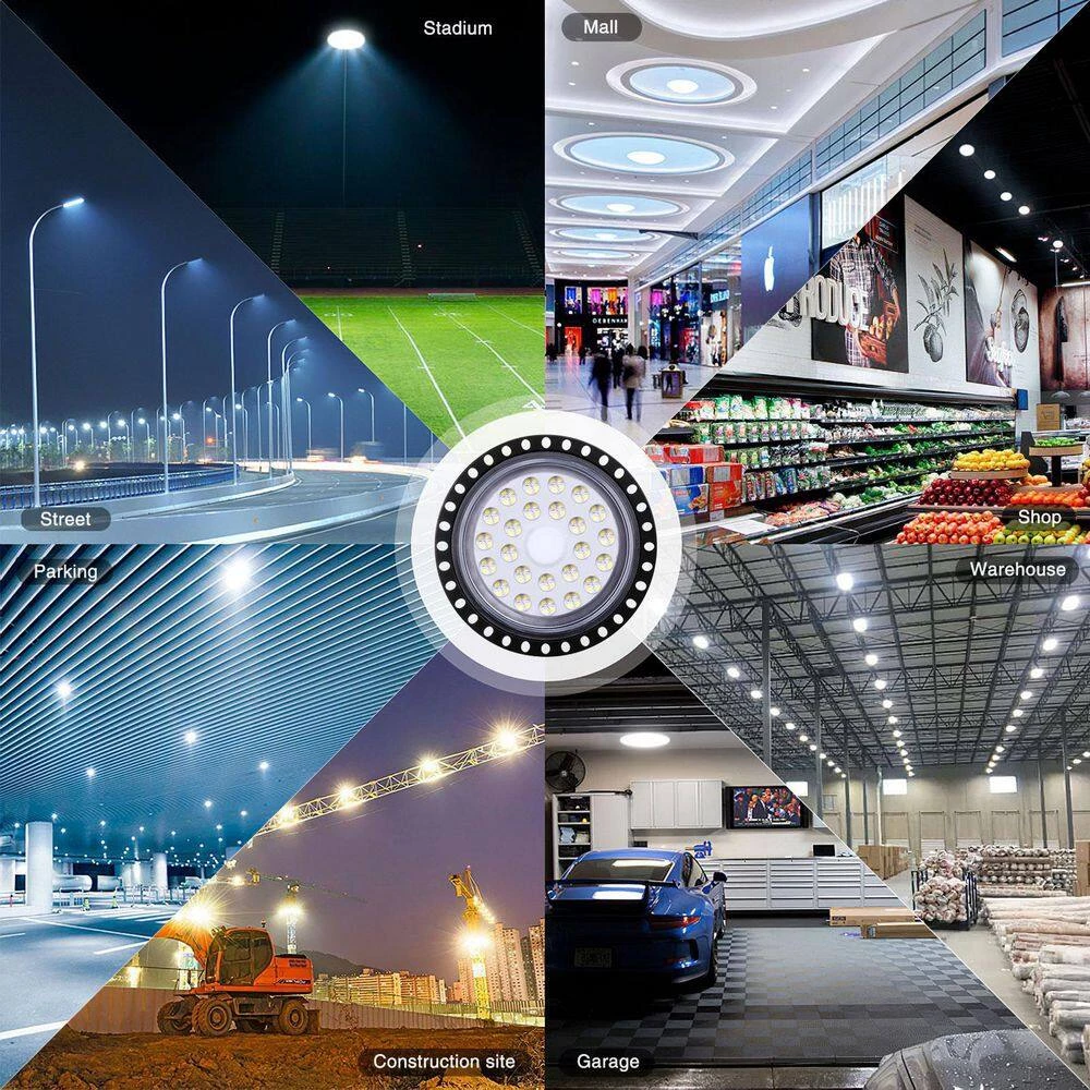 8.22 in. Round 100-Watt Equivalent UFO LED High Bay Light (2-Pack) by Nersunda - Image 6