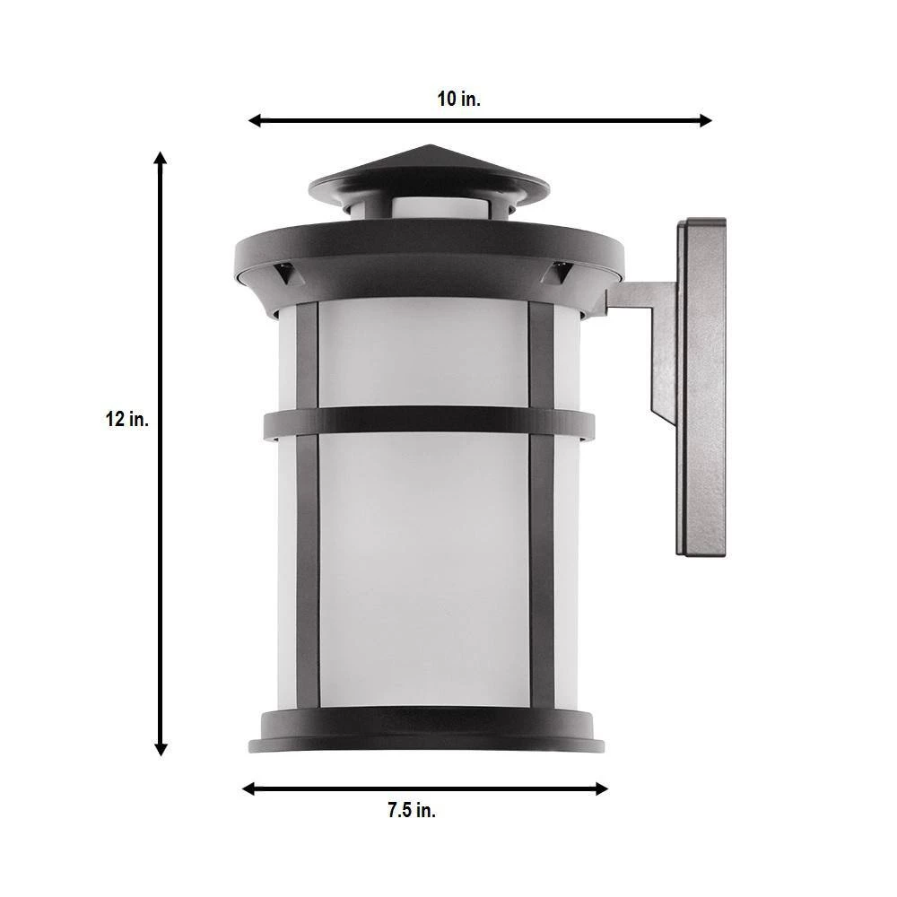 Bronze Outdoor Integrated LED Wall Lantern Sconce by Euri Lighting - Image 2