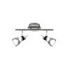 LED 11.8 in. 2-Light Brushed Chrome Integrated LED Track Lighting Kit by BELDI