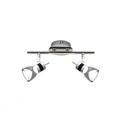 LED 11.8 in. 2-Light Brushed Chrome Integrated LED Track Lighting Kit by BELDI