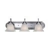 24 in. Brushed Nickel LED Vanity Light Bar with 3 LED Glass Bells by Euri Lighting