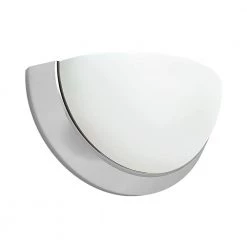 11 in. Brushed Nickel Sconce with Acid-Etched Glass Lens by Euri Lighting