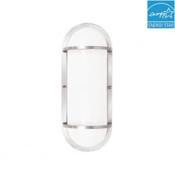 4.5 in. Brushed Nickel LED Sconce with Cylindrical Shape and Brushed Nickel Twin Bands by Euri Lighting