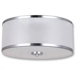 Portland Collection 2-Light Chrome Flush Mount 2 Bulbs by BELDI
