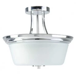 Markam 2-Lights Chrome Semi-Flush Mount Light by BELDI