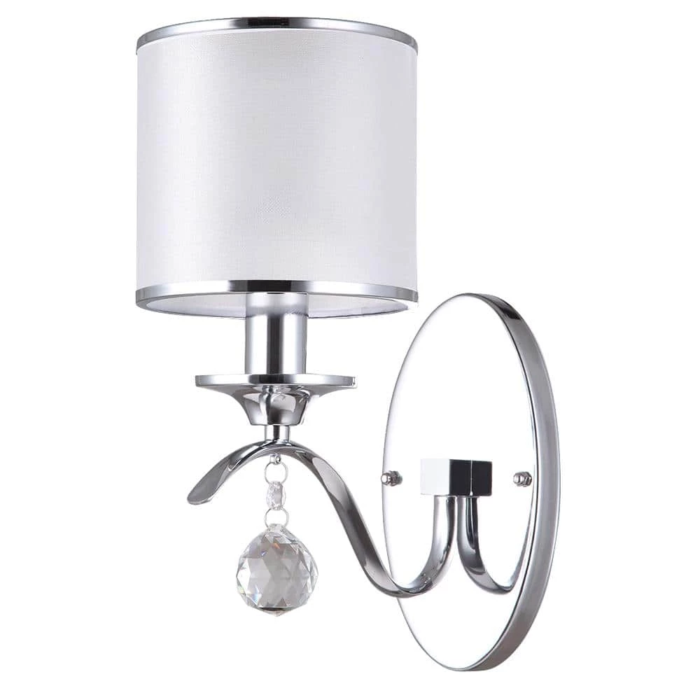 Portland 1-Light Chrome Wall Mount Sconce Light by BELDI