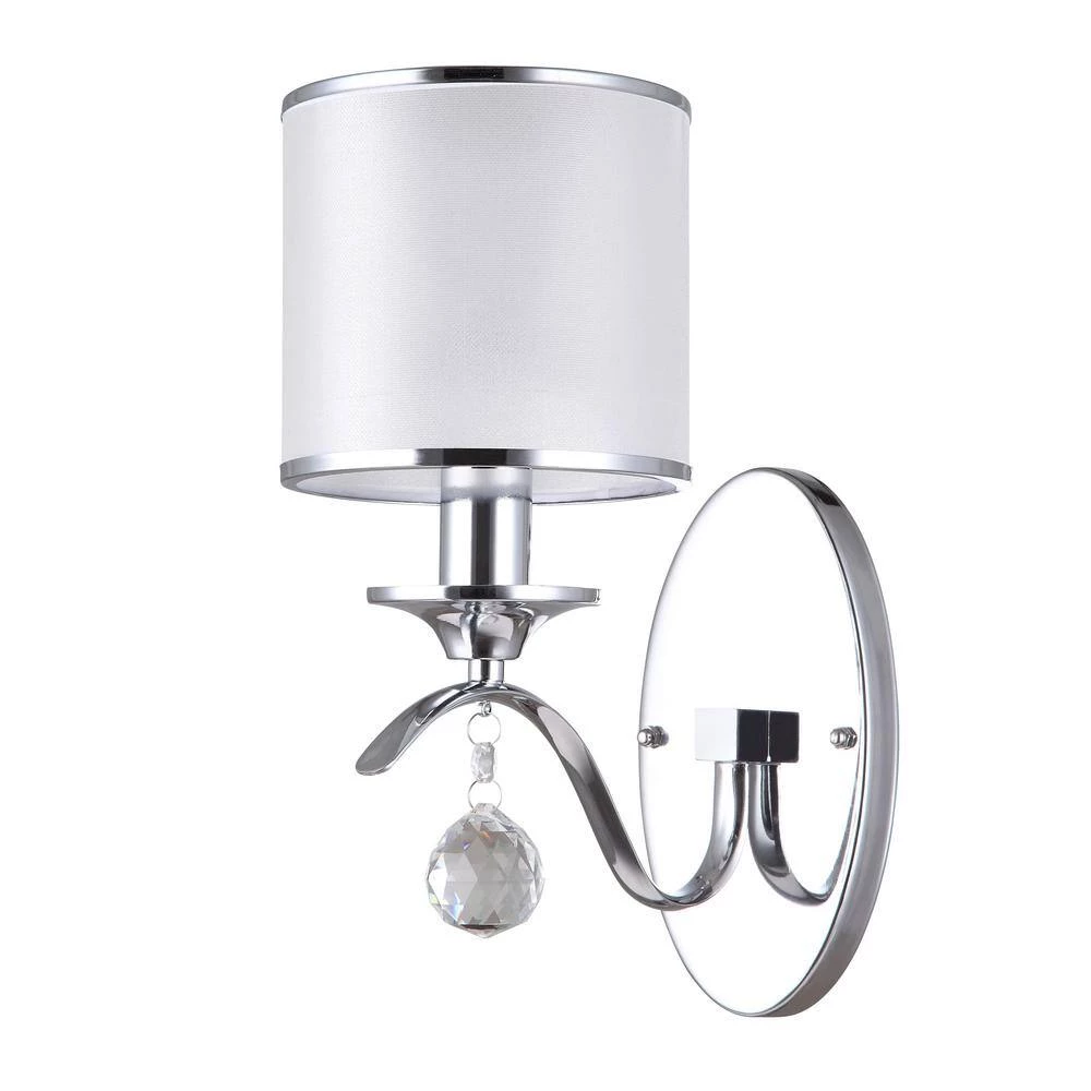 Portland 1-Light Chrome Wall Mount Sconce Light by BELDI - Image 2