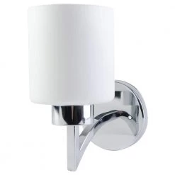 Markam Indoor Collection 1-Light Chrome Wall Mount Sconce Light by BELDI