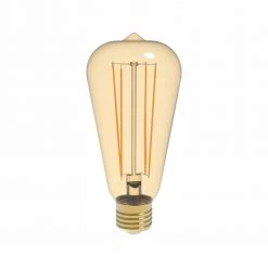 40W Equivalent Warm White (2200K) ST19 Dimmable Amber LED Light Bulb by Euri Lighting