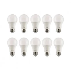 60-Watt Equivalent A19 Dimmable LED Light Bulb in 4000K (10-Pack) by Euri Lighting