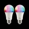 60-Watt Equivalent A19 ENERGY STAR and Dimmable Wi-Fi Smart LED Light Bulb RGB+CCT Tunable (2-Pack) by Euri Lighting