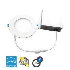 6 in. 3000K New Construction or Remodel IC Rated Canless Integrated LED Recessed Kit for Shallow Ceiling by Euri Lighting