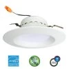 4 in. 75-Watt Equivalent 13-Watt, Matte White Dimmable Recessed Integrated LED Downlight Trim by Euri Lighting