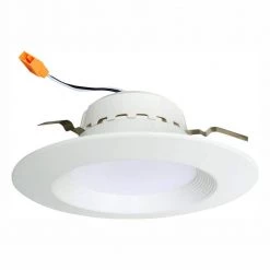 4 in. 75-Watt Equivalent 13-Watt, Matte White Dimmable Recessed Integrated LED Downlight Trim by Euri Lighting