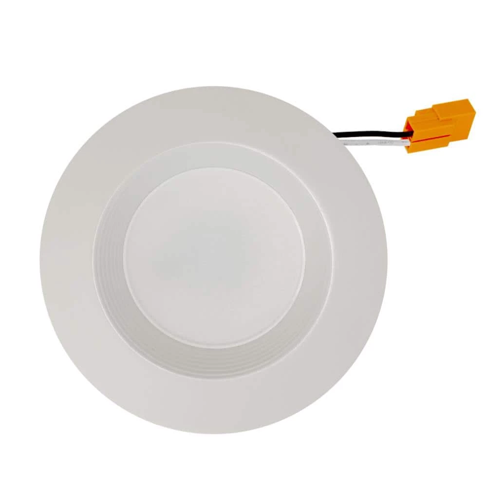 4 in. 75-Watt Equivalent 13-Watt, Matte White Dimmable Recessed Integrated LED Downlight Trim by Euri Lighting - Image 2
