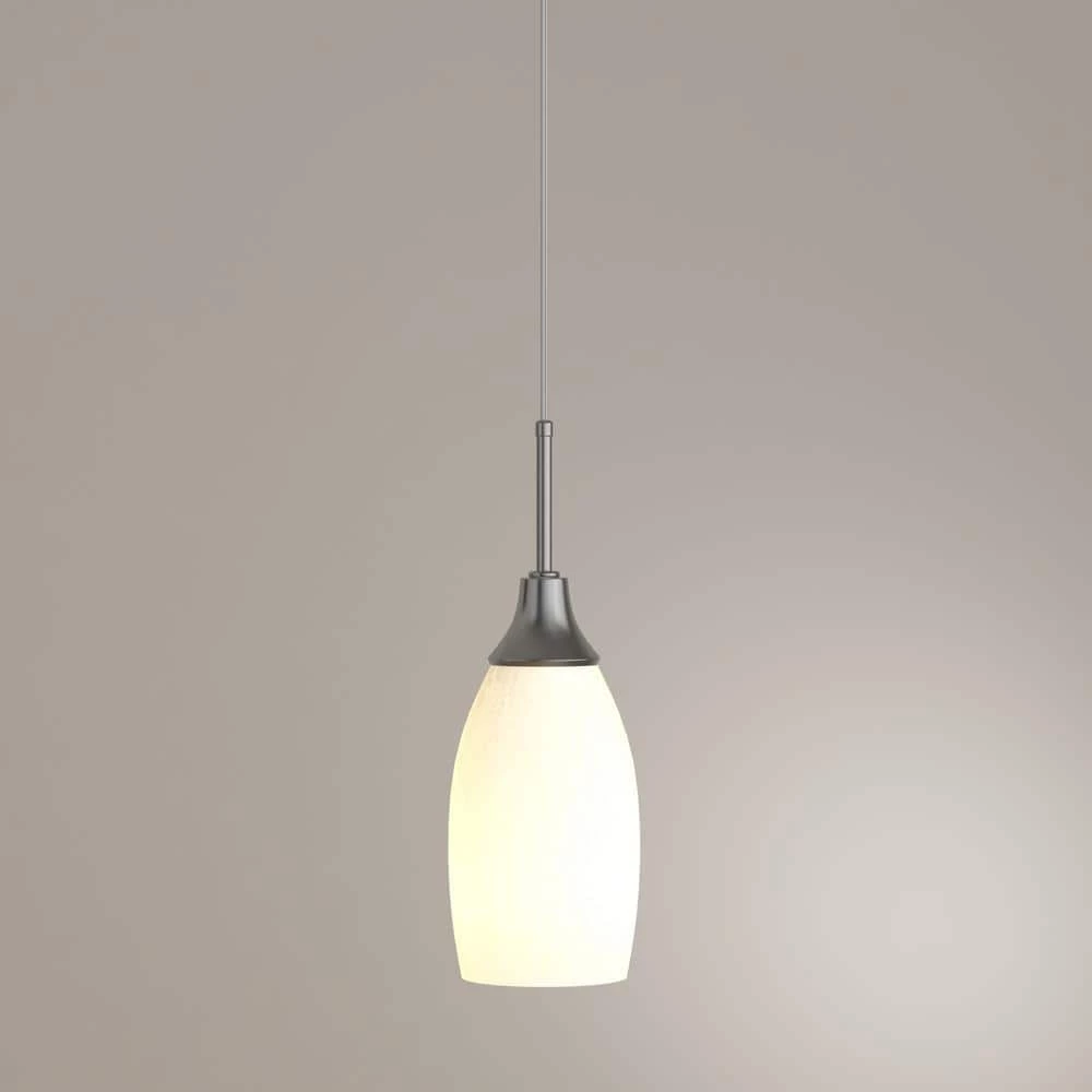 Peak Collection 1-Light Nickel Pendant with White Glass by BELDI - Image 4