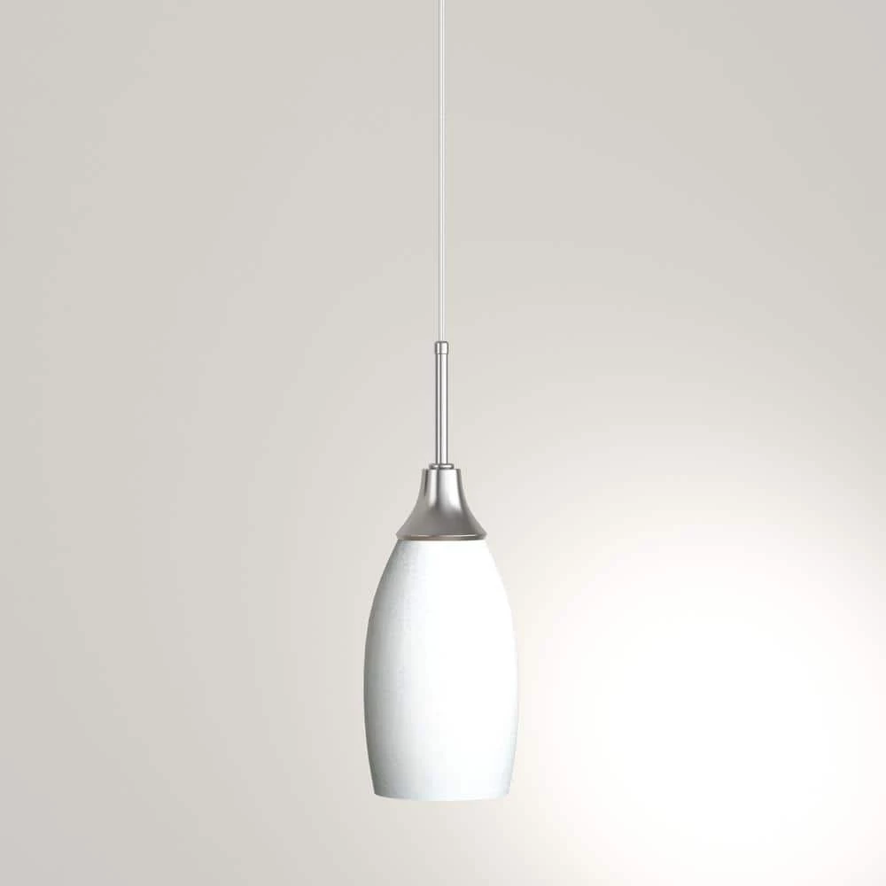 Peak Collection 1-Light Nickel Pendant with White Glass by BELDI - Image 5