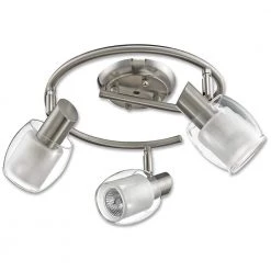 Salem Collection 3-Light Nickel Track Lighting Fixture by BELDI