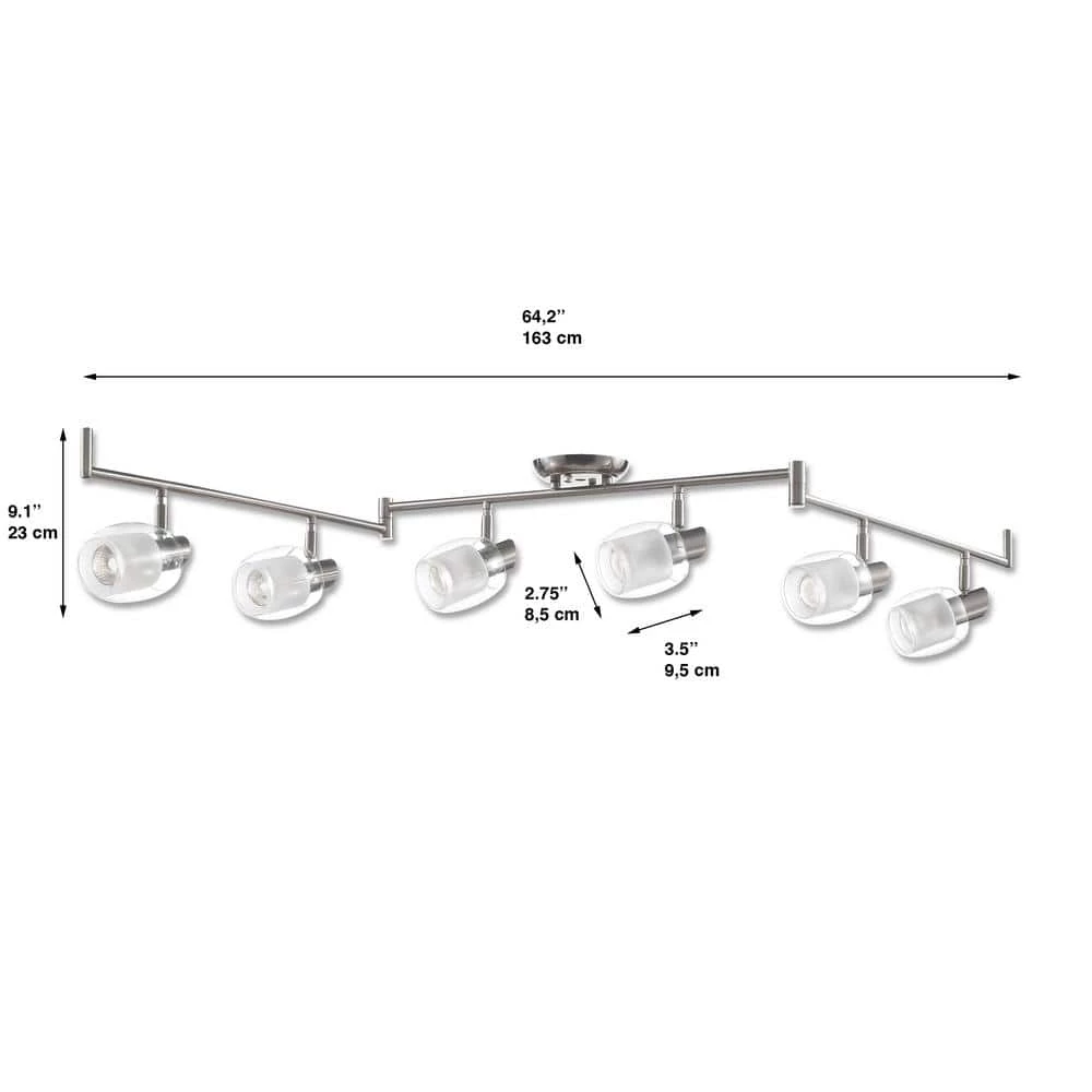 Salem Collection 6-Light Nickel Track Lighting Fixture by BELDI - Image 2