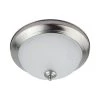 Decorative 13 in. Nickel Bezel Ceiling Flush Mount by Euri Lighting
