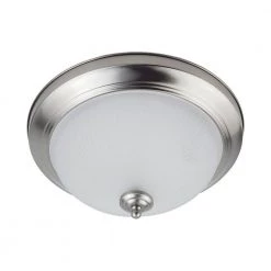 Decorative 13 in. Nickel Bezel Ceiling Flush Mount by Euri Lighting