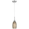 Peak Collection 1-Light Nickel Pendant with Brown Glass by BELDI
