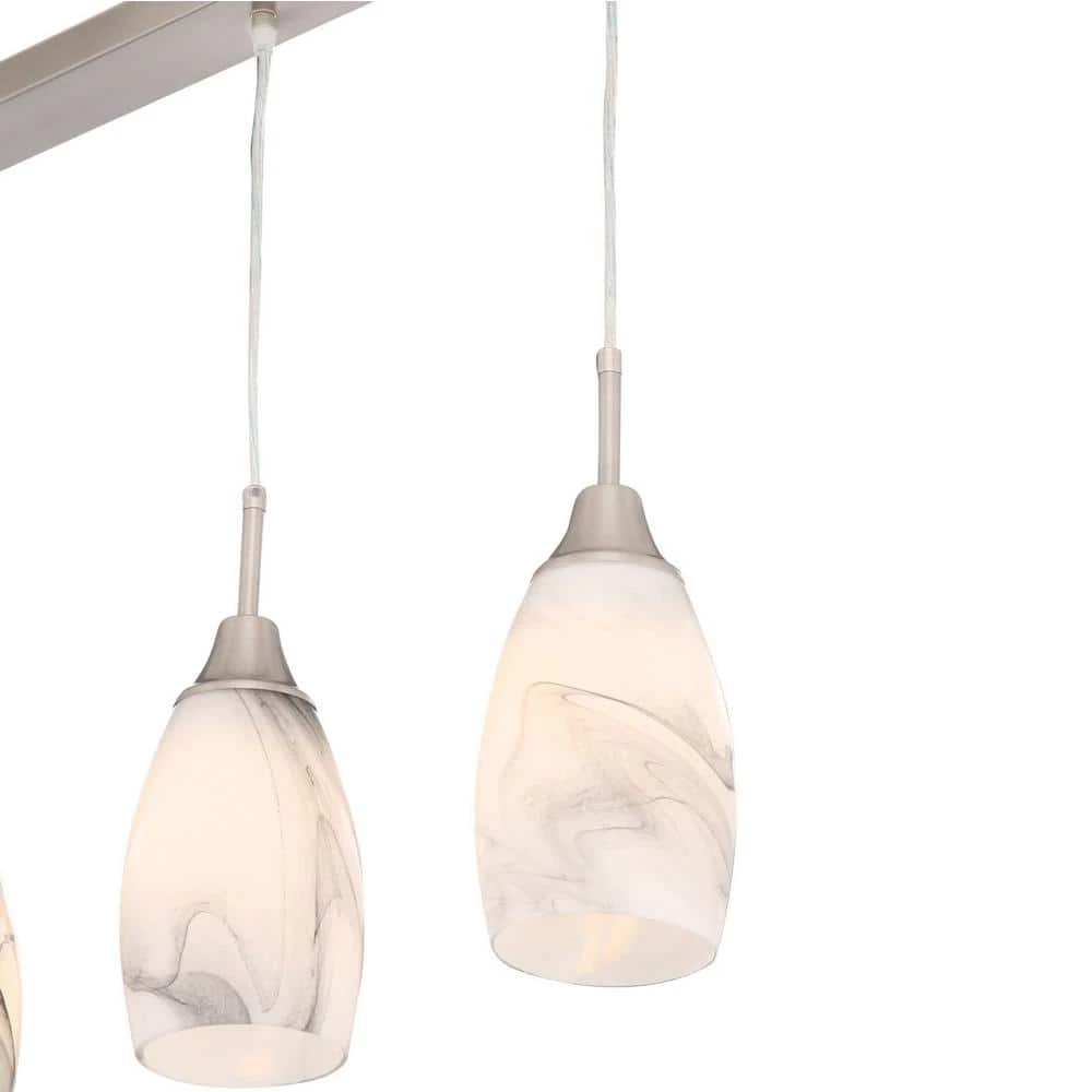 Peak Collection 3-Light Grey and Nickel Pendant by BELDI - Image 3