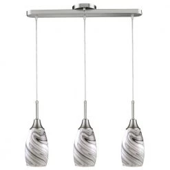 Peak Collection 3-Light Grey and Nickel Pendant by BELDI