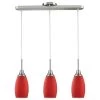 Peak Collection 3-Light Red and Nickel Pendant by BELDI