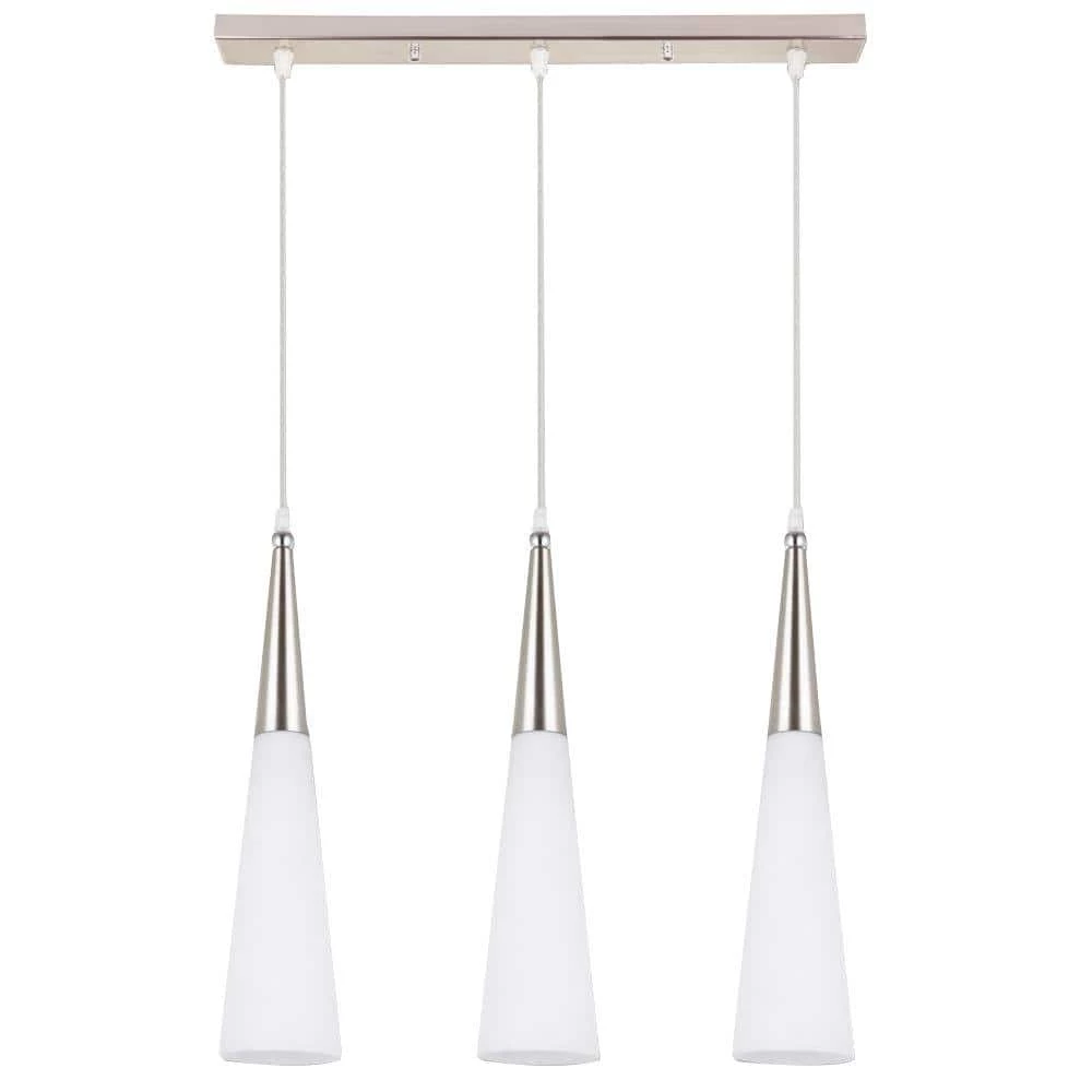 Lyss Collection 3-Light Satin Nickel Pendant by BELDI