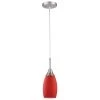 Peak Collection 1-Light Red and Nickel Pendant by BELDI