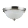 Bisbee Collection 2-Light Satin Nickel Flush Mount by BELDI