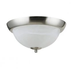 Bisbee Collection 2-Light Satin Nickel Flush Mount by BELDI