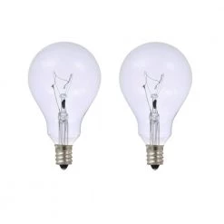 60-Watt A15 Fan Clarity Clear Candelabra Incandescent Light Bulb (2-Pack) by Sylvania